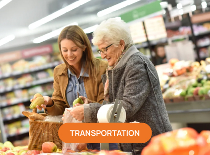 Assisting with or providing transportation for medical appointments, grocery shopping, and other errands.